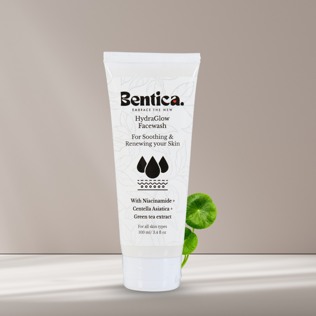 Bentica Hydraglow Facewash bottle for glow and fresh facecare