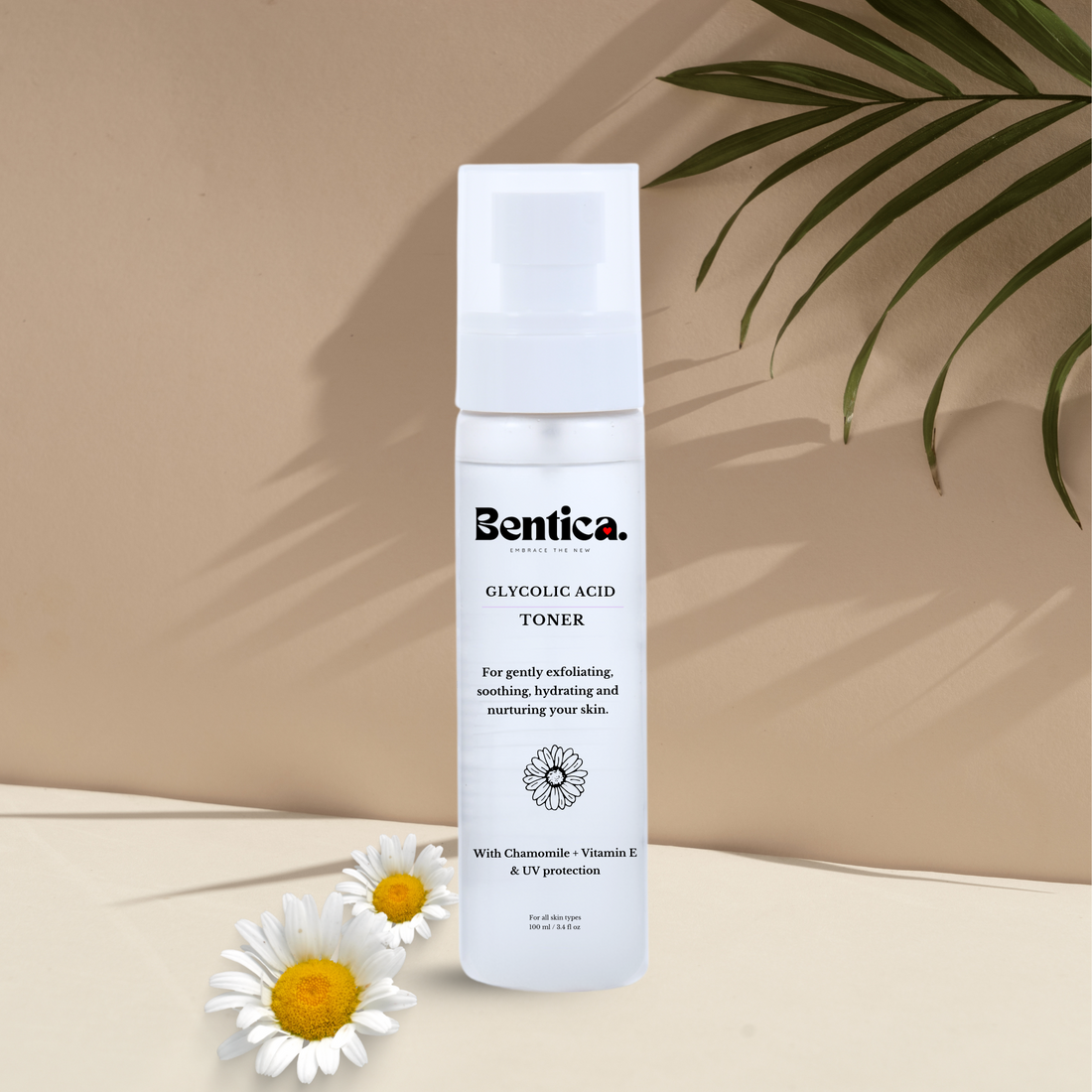 Bentica Hydraglow Toner – Hydrating Toner for Face with Glycolic Acid and Vitamin E