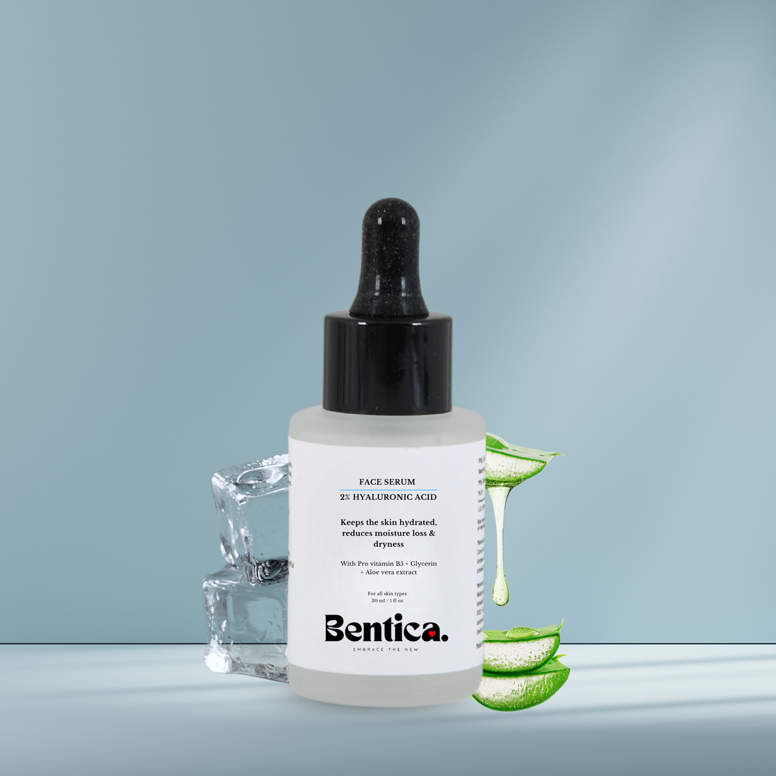 Bentica hyaluronic acid serum for face dry skin – best face serum with 2 hyaluronic acid and provitamin B5