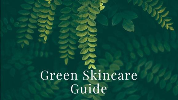 Illustration of greenwashing in skincare misleading eco-friendly claims vs. genuine transparency