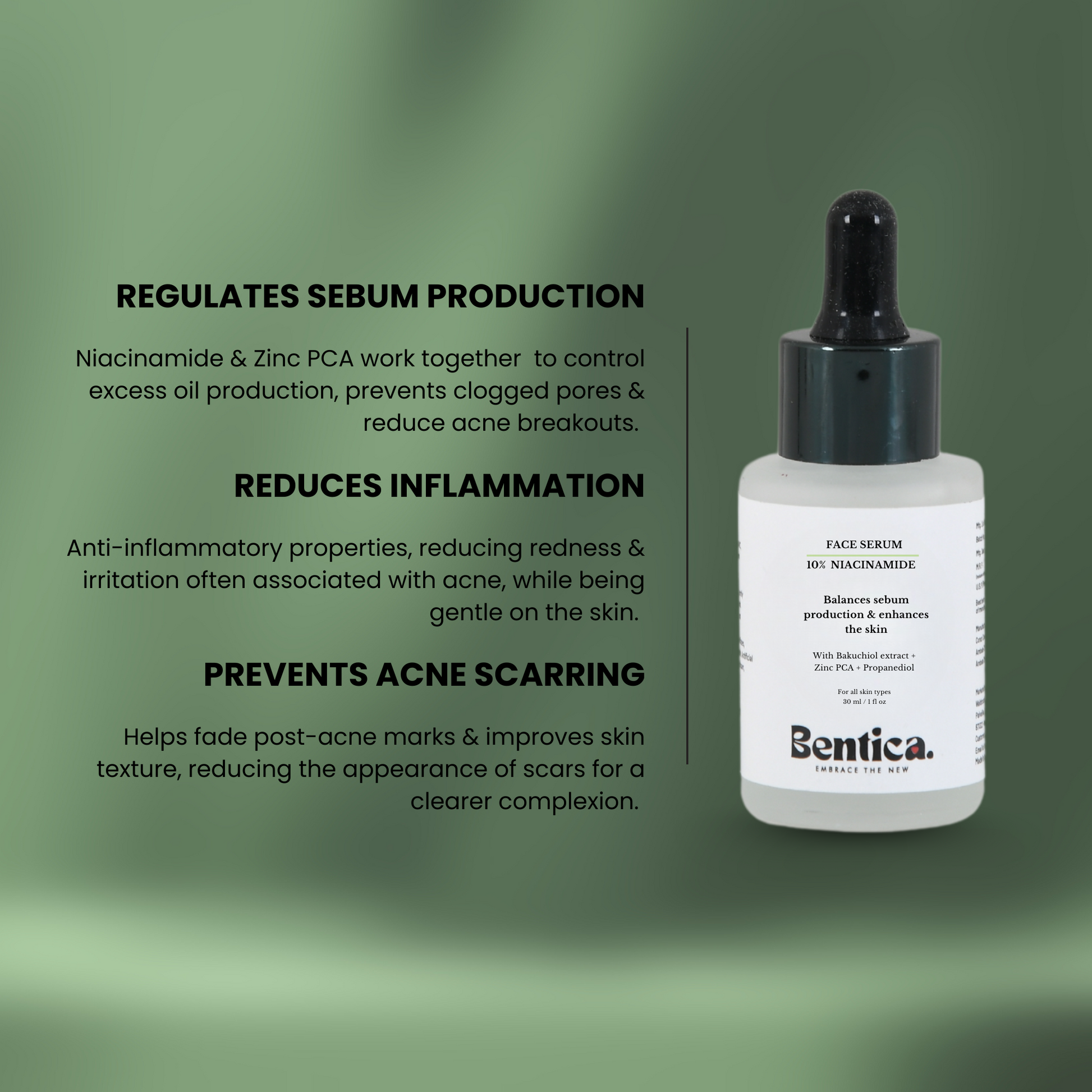 Step-by-step guide to apply Bentica niacinamide serum for face pigmentation