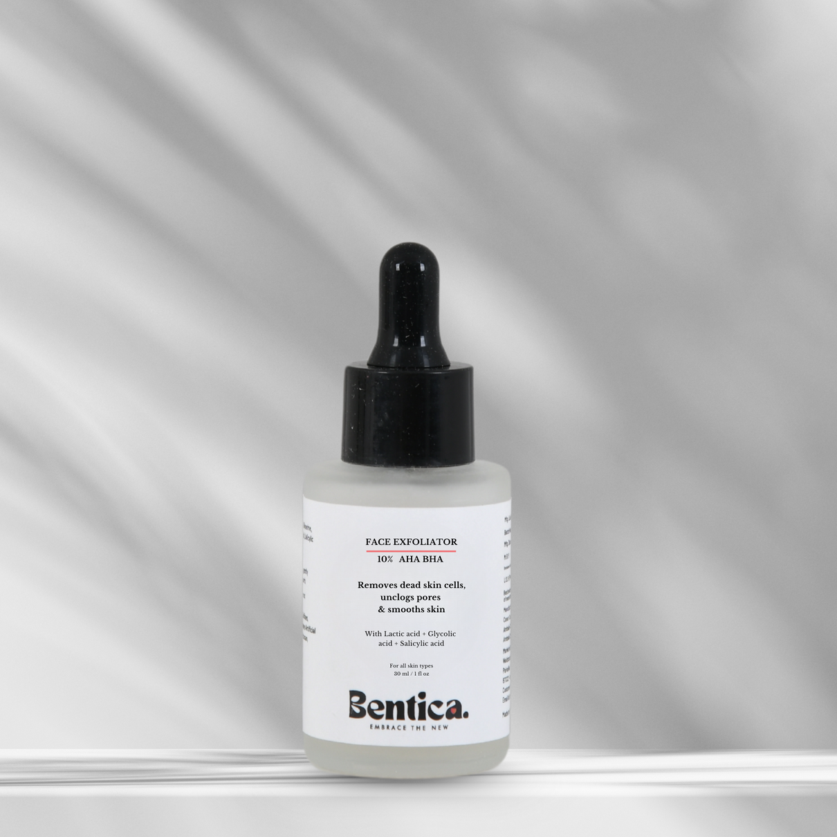 Bentica AHA BHA Exfoliating Serum for face — gentle exfoliation for radiant skin