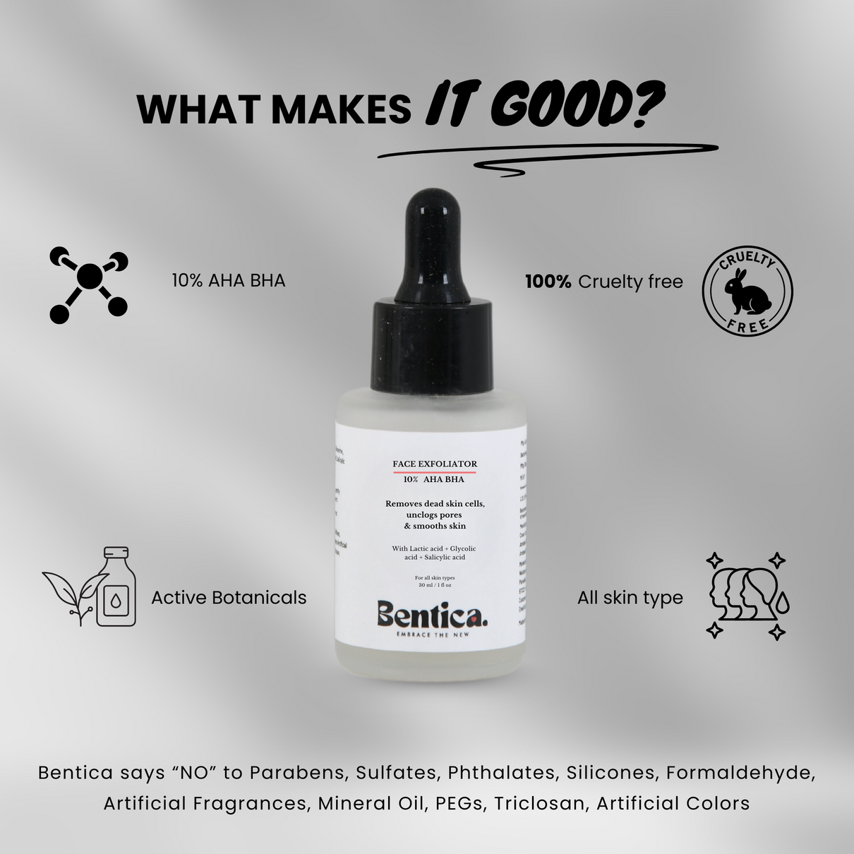 entica’s AHA BHA Peeling Solution with Chamomile Extract for gentle exfoliation and skin renewal