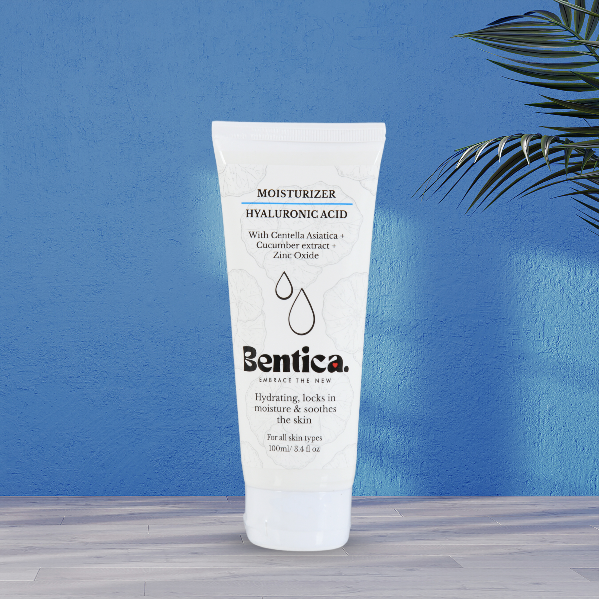 Bentica Hydramist moisturizer with hyaluronic acid and shea butter for soft, hydrated skin